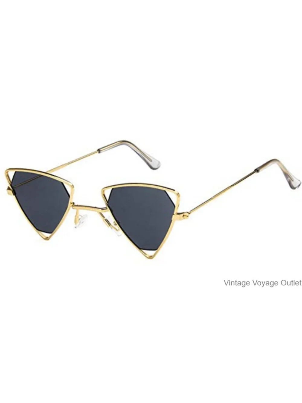 Retro Triangle Sunglasses with UV Protection, Polarized Resin Lenses,